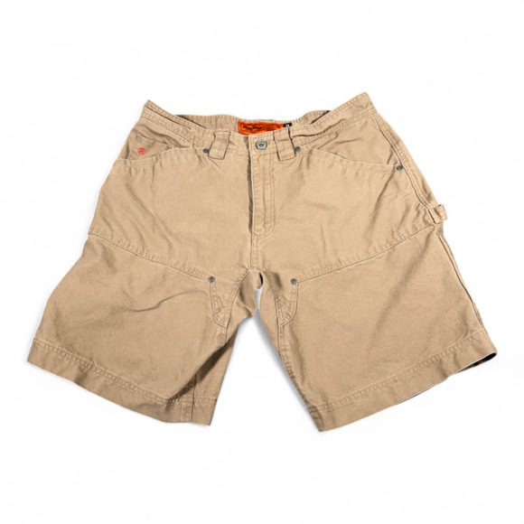Jesse James Shorts Mens 34 Brown Regular Carpenter Industrial Workwear Canvas - Picture 1 of 10